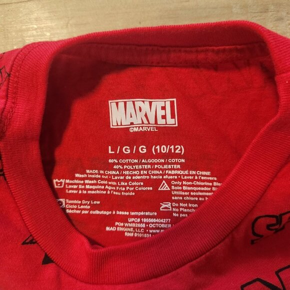 Marvel Spider-Man Captain America Iron-Man T-Shirt Youth Size L (10-12) EUC - Picture 4 of 6